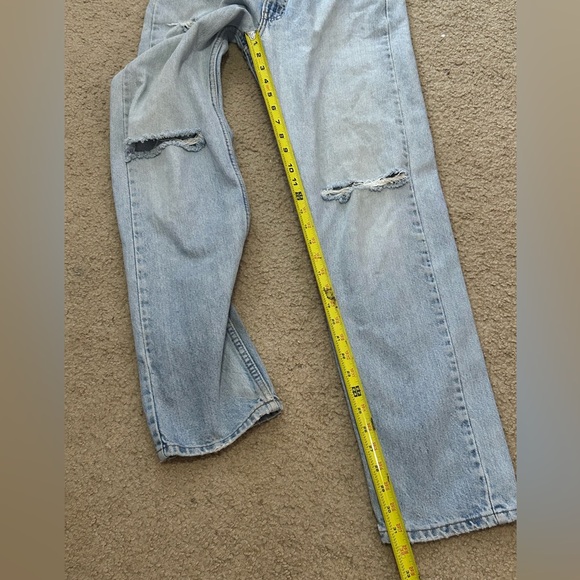Levi's 505 Men's Orange Tab Jeans 90s Vintage Light Wash Distressed 33x32 - Picture 7 of 12